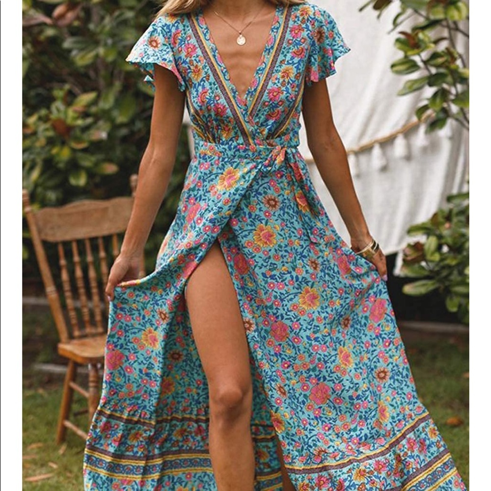 Bohemian wrap dress
